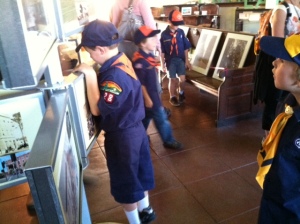 Local cub scout troupes often stop by to explore the museum.