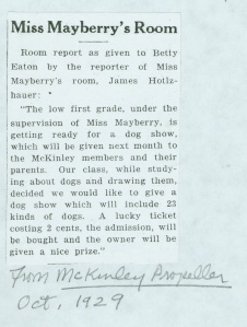 Ms. Mayberry dog show